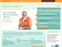 Tablet Screenshot of mytherapistmatch.com